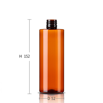 Safety Custom Color 250ML Cylinder Plastic Shampoo Bottles With Press Pump