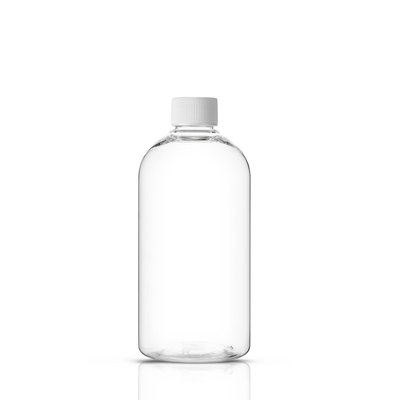 Non Leakage Clear Shampoo Bottles 16.7 OZ Shampoo Round Bottle For Washroom