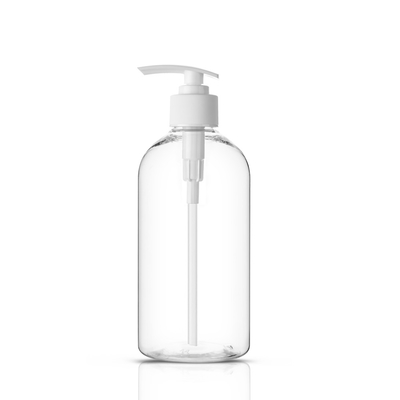 Non Leakage Clear Shampoo Bottles 16.7 OZ Shampoo Round Bottle For Washroom