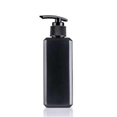 Portable Empty Plastic Shampoo Bottles Square Shape 8 OZ Lotion Bottles
