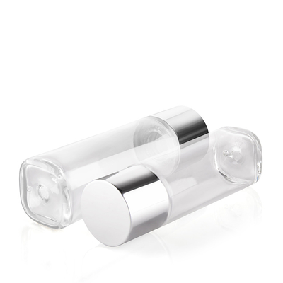 Durable PET Heavy Wall Bottles 100ML Clear PET Cosmetic Bottles With Cap