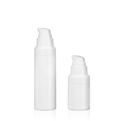 Empty White Airless Pump Bottles Travel Size With Dust Cover Free Sample