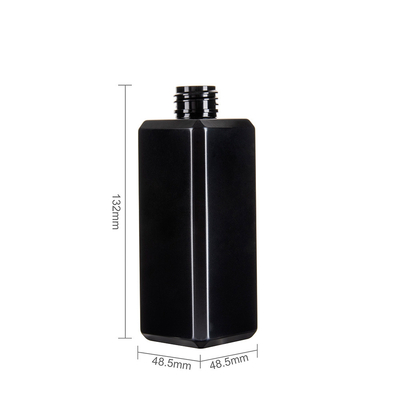 Portable Empty Plastic Shampoo Bottles Square Shape 8 OZ Lotion Bottles