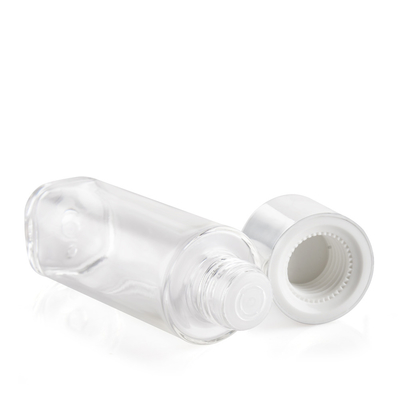 Durable PET Heavy Wall Bottles 100ML Clear PET Cosmetic Bottles With Cap