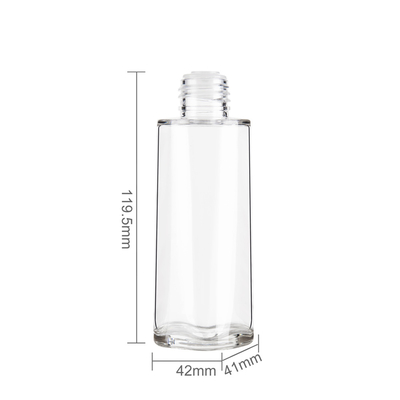 Durable PET Heavy Wall Bottles 100ML Clear PET Cosmetic Bottles With Cap