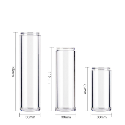Heavy Wall Crystal Plastic Cosmetic Bottles And Jars Set Various Capacity