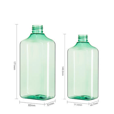 PET 10%-100% PCR Empty Shampoo Pump Bottles 300ML 460ML Recyclable Material
