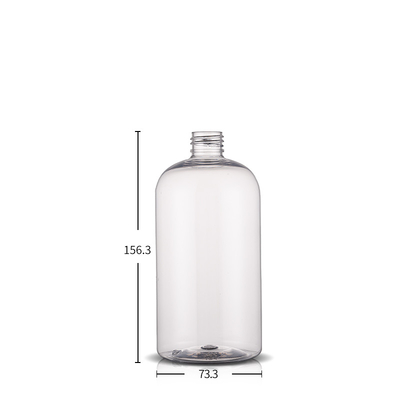 Non Spill Reusable Plastic Shampoo Bottles Round 500ML Color Customized