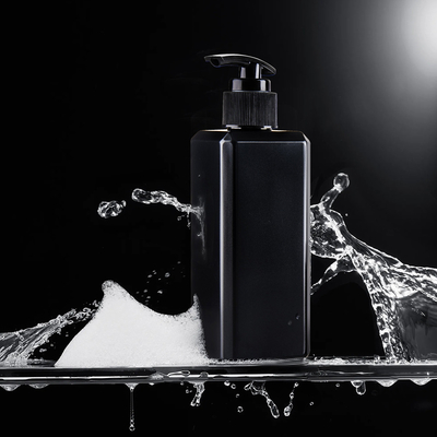 Portable Empty Plastic Shampoo Bottles Square Shape 8 OZ Lotion Bottles
