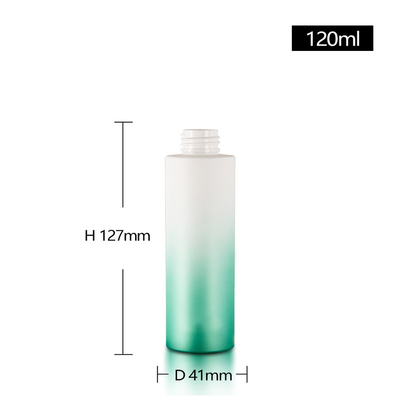 PET PCR Plastic Cosmetic Bottles And Jar Set Round Shape Gradient Matte OEM