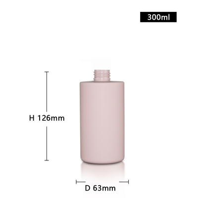 Customized 300ML Plastic Shampoo Bottles Soft Touch Finish With White Pump