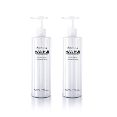 Plastic PCR PET 400ML Hair Care Containers Customization With Lotion Pump