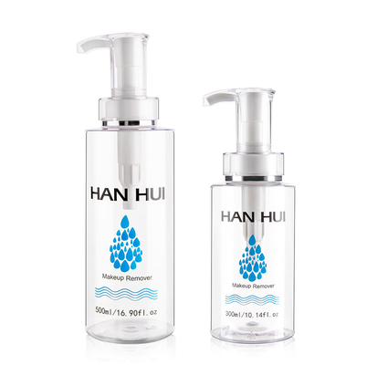 Clear Plastic PCR Hair Care Containers Bottle 300ml 500ml With Dispenser Pump