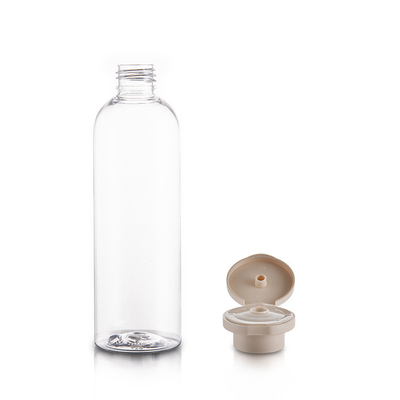 120ML 250ML Boston Round Empty Cosmetic Plastic Bottle With Flip Cap