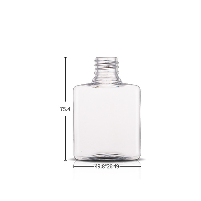 Custom Square Travel Size 60ml Plastic Bottle For Hand Sanitizer Liquid Soap