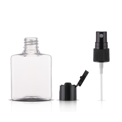 Custom Square Travel Size 60ml Plastic Bottle For Hand Sanitizer Liquid Soap