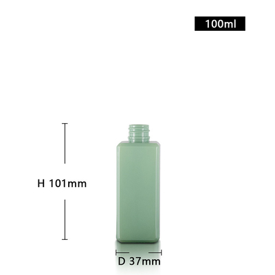 100ML Square Cosmetic Plastic Bottle With Sprayer Lotion Pump Eco-Friendly PET PCR