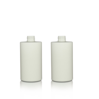 Soft Touch Finish Plastic Lotion Bottle 300ml Round Shape With Matte Pump