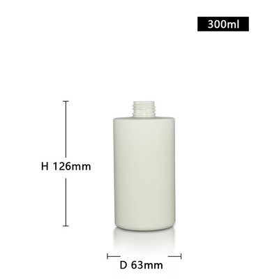 Soft Touch Finish Plastic Lotion Bottle 300ml Round Shape With Matte Pump