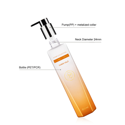 Stable And Durable Plastic Shampoo Bottles Empty 10 OZ With Silver Collar Dispenser Pump
