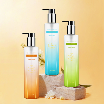 Stable And Durable Plastic Shampoo Bottles Empty 10 OZ With Silver Collar Dispenser Pump