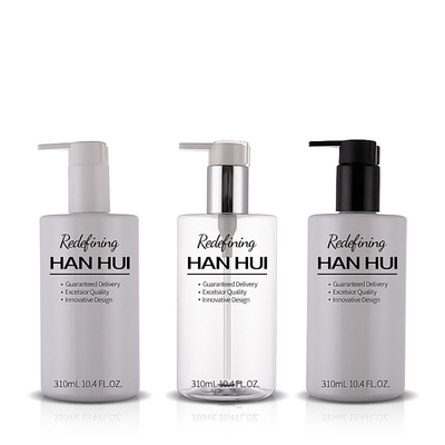 10.3 Oz Plastic Shampoo Bottle With Opaque Soap Dispenser Refillable For Bathroom