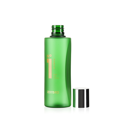 100ML Green PET Plastic Cosmetic Bottles With Aluminum Screw Cap For Emollient Water