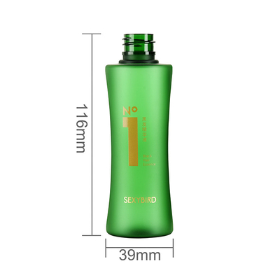 100ML Green PET Plastic Cosmetic Bottles With Aluminum Screw Cap For Emollient Water