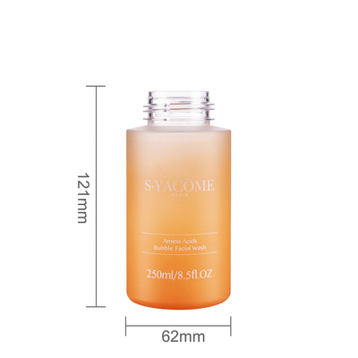 250ml Orange Painting Finished Plastic Foam Bottle With White Foam Pump