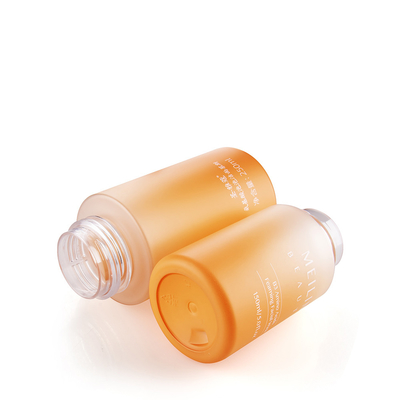 250ml Orange Painting Finished Plastic Foam Bottle With White Foam Pump