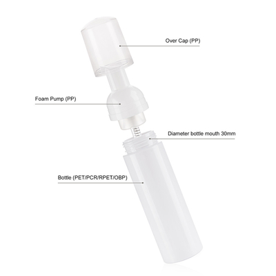 Foam Pump Bottle for Face Wash Lash Shampoo Skincare , 2.5oz Plastic Bottle with Pump