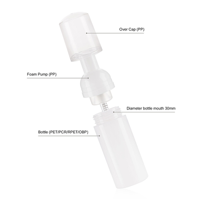 120ML PET PCR Empty Plastic Pump Bottle Custom Color Hand Wash Foam Pump Bottle Packaging