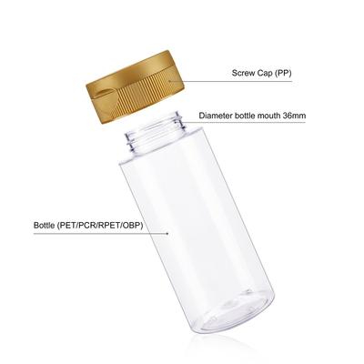 200ML PET Food Grade Empty Honey Jars Bottles Plastic Honey Dispenser With Lids