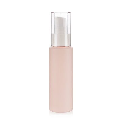 60ml 2 Oz Pink Soft Touch Lotion Bottle Matte Finish With Clear Over Cap