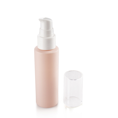 60ml 2 Oz Pink Soft Touch Lotion Bottle Matte Finish With Clear Over Cap