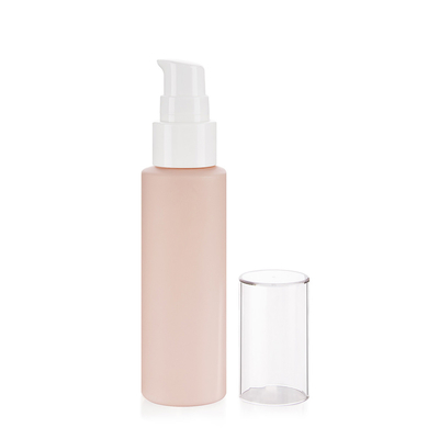 60ml 2 Oz Pink Soft Touch Lotion Bottle Matte Finish With Clear Over Cap