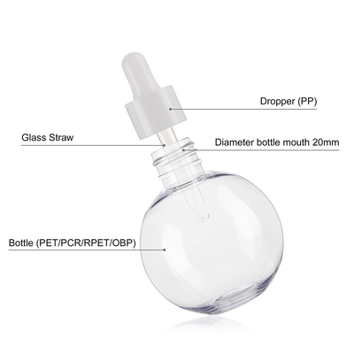 100ml Ball-Shape Dropper Plastic Pipette Bottle for Essence Aromatherapy Liquid