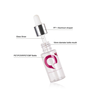 Custom Frosted 1 OZ Mini Cosmetic Bottles Plastic Container With Aluminum Dropper