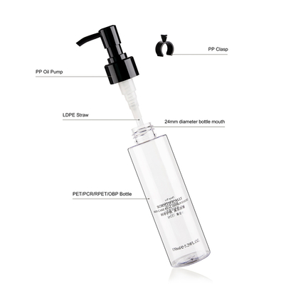 Cosmetic PCR PET 150ml Empty Plastic Bottles For Skin Care Products