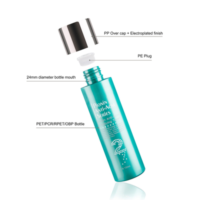 Skin Friendly Round Cosmetic Plastic Bottle 150ml With 24/410 Screw Cap