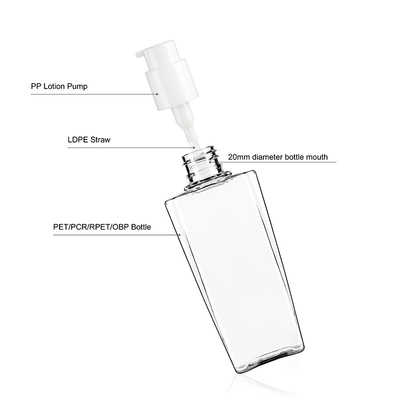 100ml Clear Empty Essential Oil Bottle With Left And Right Locking Pump