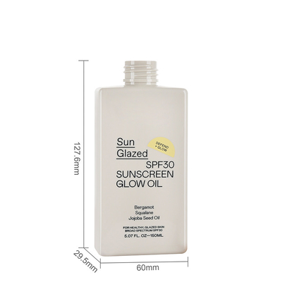150ml Plastic Sunscream Glow Oil Bottle Body Lotion Container With Anodizing Disc Cap