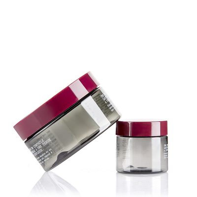 30ml Transparent Gray Wide Mouth Pet Jars For Eye Cream With Screw Cap
