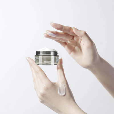 30ml Transparent Gray Wide Mouth Pet Jars For Eye Cream With Screw Cap