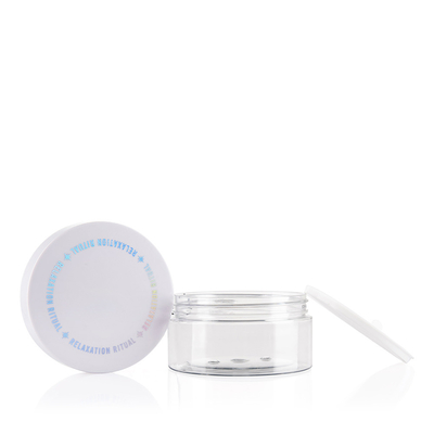 200ml Clear Plastic Jars With Wide Mouth Screw Cap Colorful Silk Screen Logo