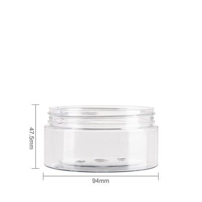 200ml Clear Plastic Jars With Wide Mouth Screw Cap Colorful Silk Screen Logo