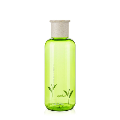 200ml Transparent Green Color Bottles Boston Round Bottle With Wheat Screw Cap
