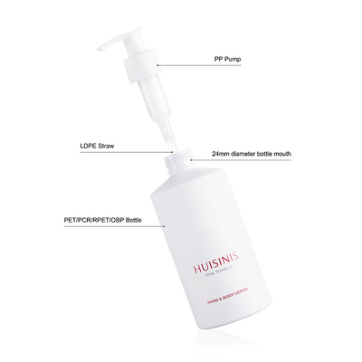 300ml White Shampoo Bottle Matte Finish With Left And Right Lock Pump