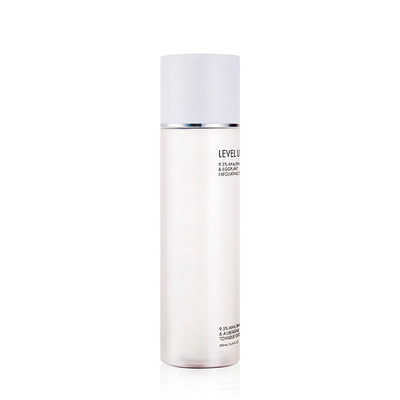200ml Frosted Plastic Facial Toner Bottles Container In White Screw Cap with logo Hot stamping