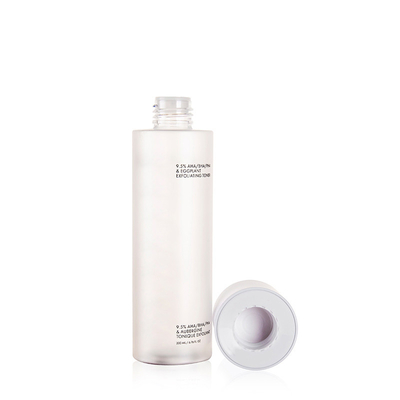 200ml Frosted Plastic Facial Toner Bottles Container In White Screw Cap with logo Hot stamping